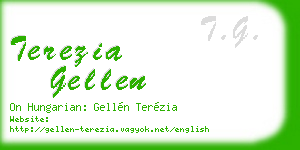 terezia gellen business card