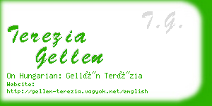 terezia gellen business card